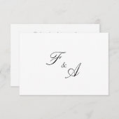 ミニマルでエレガントなイスラム教の結婚式 出欠カード (正面/裏面)