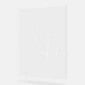 ミニマルでエレガントなウェディングアクリルウェルカムサイン アクリルサイン (傾斜)