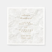 ミニマルでエレガントなウェディングウェルカム スタンダードカクテルナプキン (正面)