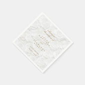ミニマルでエレガントなウェディングウェルカム スタンダードカクテルナプキン (角)
