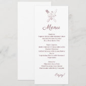 ミニマルでエレガントなウェディングメニュー メニュー (正面/裏面)