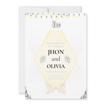 ミニマルでエレガントなウェディング招待状 | シンプル モダン