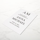 ミニマルでエレガントなウェディング招待状 – ラグジュアリー スタイル 箔招待状 (回転した状態)