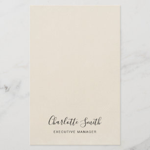 ミニマルでエレガントなクラシカルなプロフェッショナルスタイル 便箋