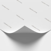 ミニマルでエレガントなクラシカルなプロフェッショナル名 ラッピングペーパー (角)