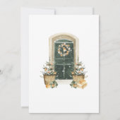 ミニマルでエレガントなクリスマスウィンター新築祝い 招待状 (裏面)