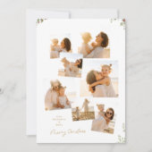 ミニマルでエレガントなクリスマスボタニカル 7 枚の写真 シーズンカード (正面)