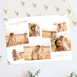 ミニマルでエレガントなクリスマス ボタニカル 7 枚の写真 シーズンカード