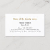 ミニマルでエレガントなゴールドホワイトの友達紹介カード 紹介カード (裏面)