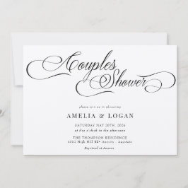 ミニマルでエレガントなスタイル | カップル向け ブライズシャワー 招待状