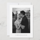 ミニマルでエレガントなテキストと写真 | 結婚式 招待状 (裏面)