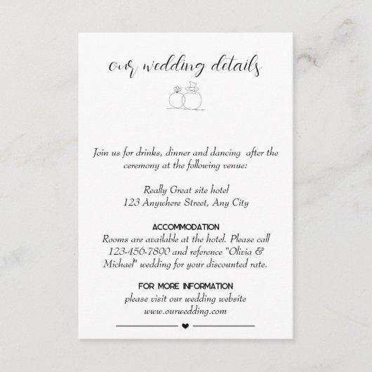 ミニマルでエレガントなデザイン エンクロージャーカード (正面)