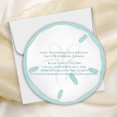 ミニマルでエレガントなビーチトロピカルサンドダラー 招待状