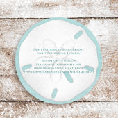 ミニマルでエレガントなビーチトロピカルサンドダラー 招待状