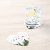 ミニマルでエレガントなフォレストスタイルのラスティックウェディングシャワー ペーパーコースター (インサイチュ)