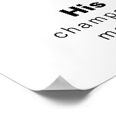 ミニマルでエレガントなフォーマルウェディングバーメニューポスター ポスター (角)