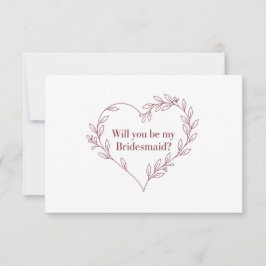 ミニマルでエレガントなブライズメイド提案カード 招待状