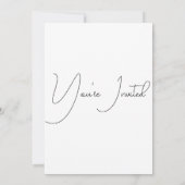 ミニマルでエレガントなモダンウェディング 招待状 (裏面)