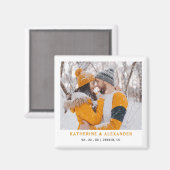 ミニマルでエレガントなモダン写真 Save The Date マグネット (正面/裏面)