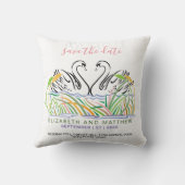 ミニマルでエレガントなラブデザイン クッション (裏面)