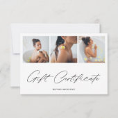 ミニマルでエレガントなロゴ入りギフト証明書 サンキューカード (正面)