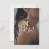 ミニマルでエレガントなロゴ入りギフト証明書 サンキューカード (正面)