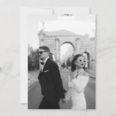 ミニマルでエレガントな写真の結婚予告 招待状 (裏面)