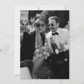 ミニマルでエレガントな写真の結婚予告 招待状 (裏面)