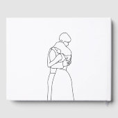 ミニマルでエレガントな写真付き Save the Date 招待状 ゲストブック (裏面)