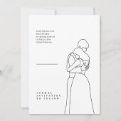 ミニマルでエレガントな写真付きSave the date 招待状 (裏面)