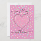 ミニマルでエレガントな愛のデザイン招待状 招待状 (裏面)