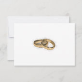 ミニマルでエレガントな白と金の結婚式 出欠カード (裏面)