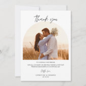 ミニマルでエレガントな結婚式ありがとうフォトカード 招待状 (正面)