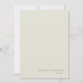 ミニマルでエレガントな結婚式のお礼カード 招待状 (裏面)