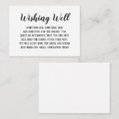 ミニマルでエレガントな結婚式のウィッシュウェルカード エンクロージャーカード (正面/裏面)