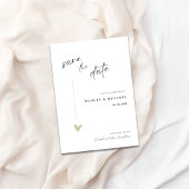 ミニマルでエレガントな結婚式の招待状（Save the Date） 招待状