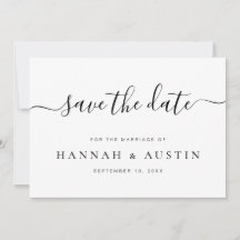 ミニマルでエレガントな結婚式のSave The Date