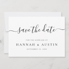 ミニマルでエレガントな結婚式のSave The Date セーブザデート