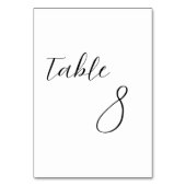 ミニマルでエレガントな結婚式テーブルナンバーカード テーブルナンバー (正面)