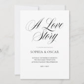 ミニマルでエレガントな結婚式招待状（QRコード付き） 招待状 (正面)