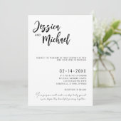 💍ミニマルでエレガントな結婚式 招待状 (スタンド正面)