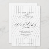 ミニマルでエレガントな結婚式 招待状 (正面/裏面)