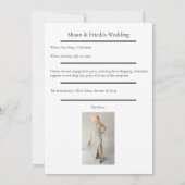 ミニマルでクラシックなシンプルなウェディングメイドオブオナー招待状 招待状 (裏面)