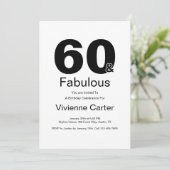 ミニマルでゴージャスな60歳の誕生日パーティー 招待状 (スタンド正面)