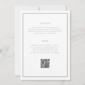 ミニマルでシックなホワイトとセージのオールインワンウェディング 招待状 (裏面)