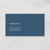 ミニマルでシンプルできれいで青いネットワーキングのコンサルタント 名刺 (裏面)