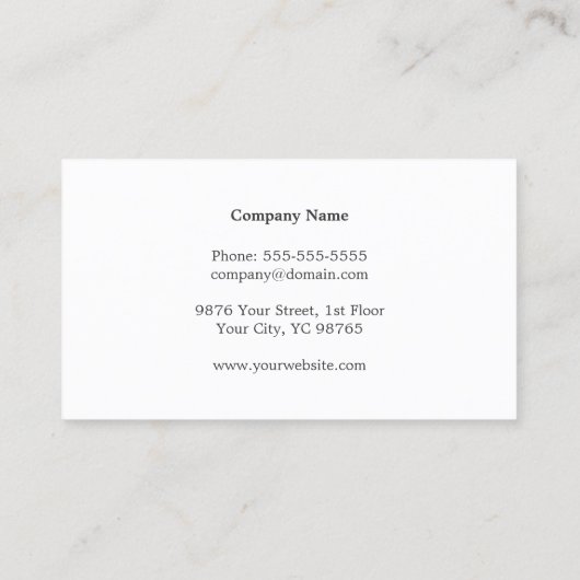 ミニマルでシンプルでエレガントな織り目加工の青いコンサルタント 名刺 (裏面)