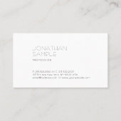 ミニマルでシンプルで明白で風雅なプロフェッショナル 名刺 (裏面)