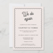 ミニマルでシンプルなスカートの誓いの更新 招待状 (正面)