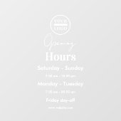 ミニマルでシンプルなプロフェッショナル営業時間 ウィンドウサイン (シート)